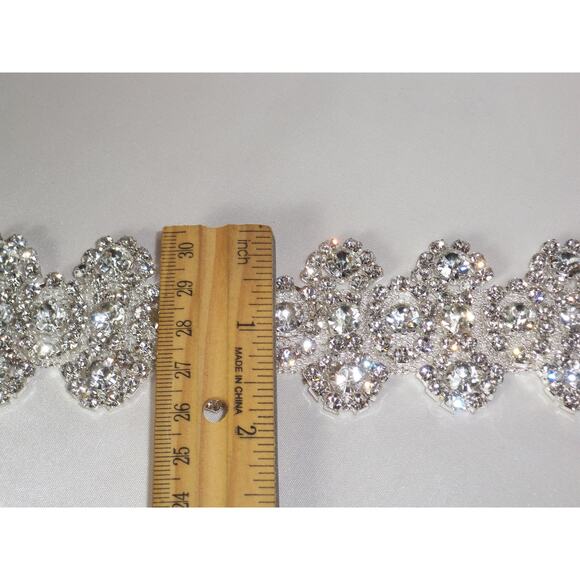 rhinestone bridal wedding headband headpiece  prom  Quenceanera party headband - Picture 5 of 6